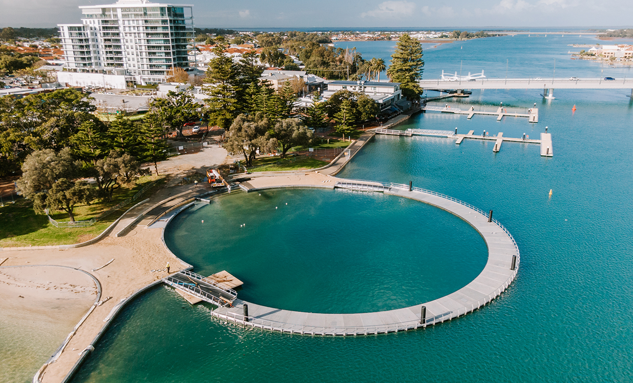 Mandurah Floating Estuary Pool Mandurah WA Australia